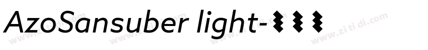 AzoSansuber light字体转换